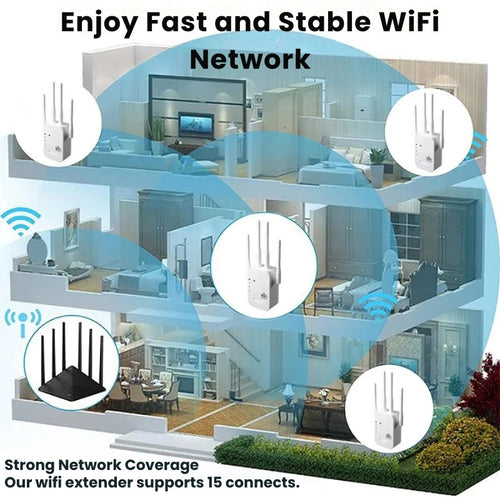 户外无线网络信号增强器，适用于花园、办公室及更多场所，极致信号强度