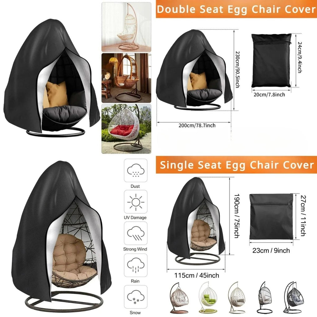 EverGuard All Weather Protection Hanging Chair Cover Waterproof For Outdoor Spaces