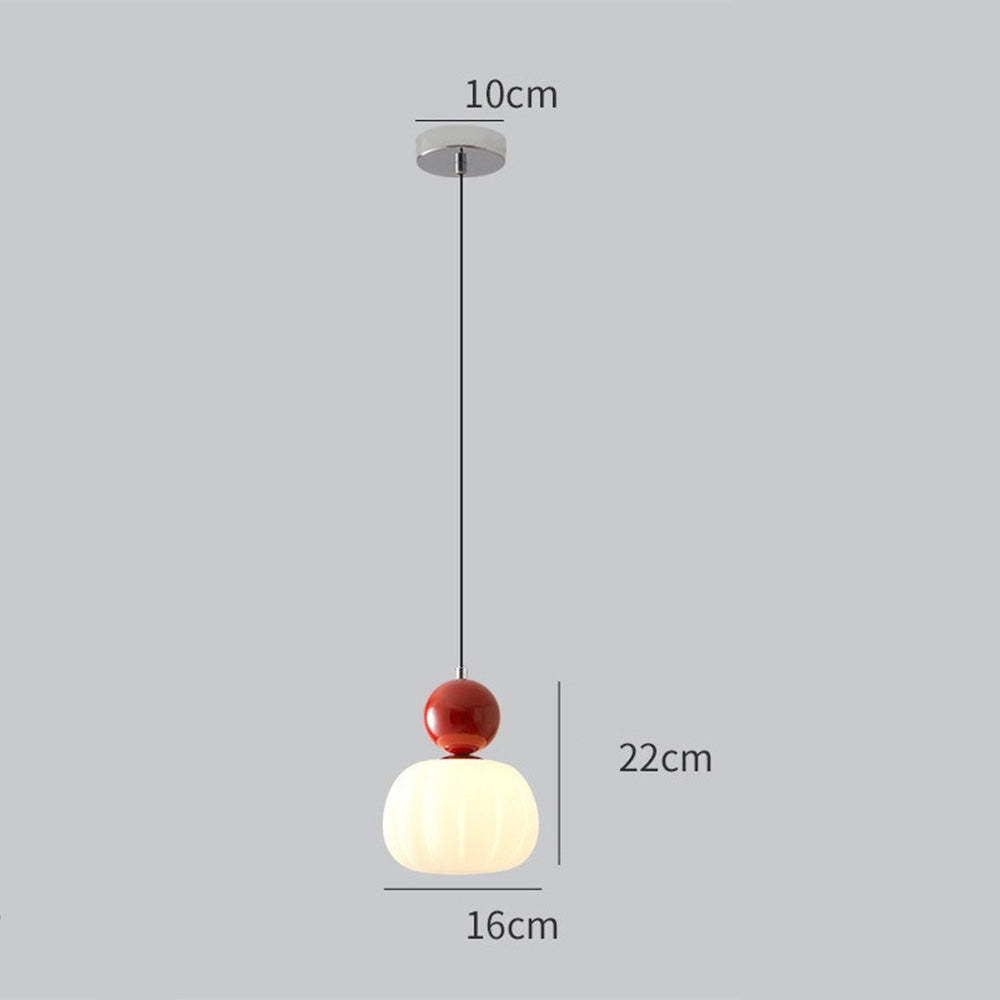 Miniaturowa lampa wisząca w kształcie dyni