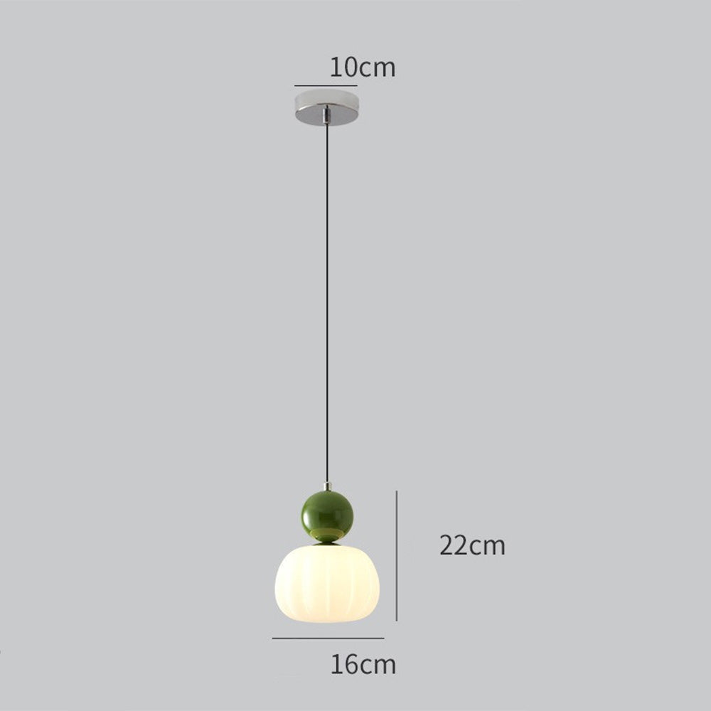Miniaturowa lampa wisząca w kształcie dyni