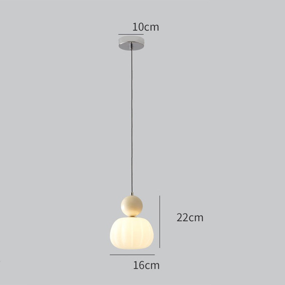 Miniaturowa lampa wisząca w kształcie dyni