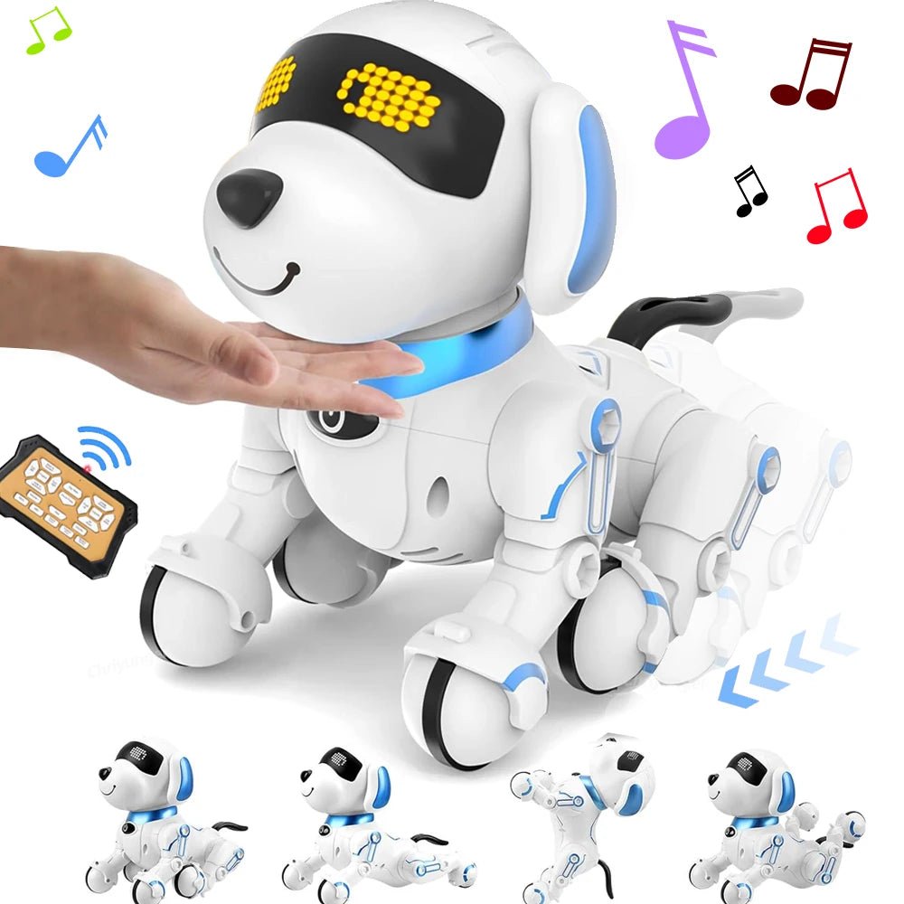 Perro robot interactivo NovaPup para niños que responde al tacto y a las órdenes