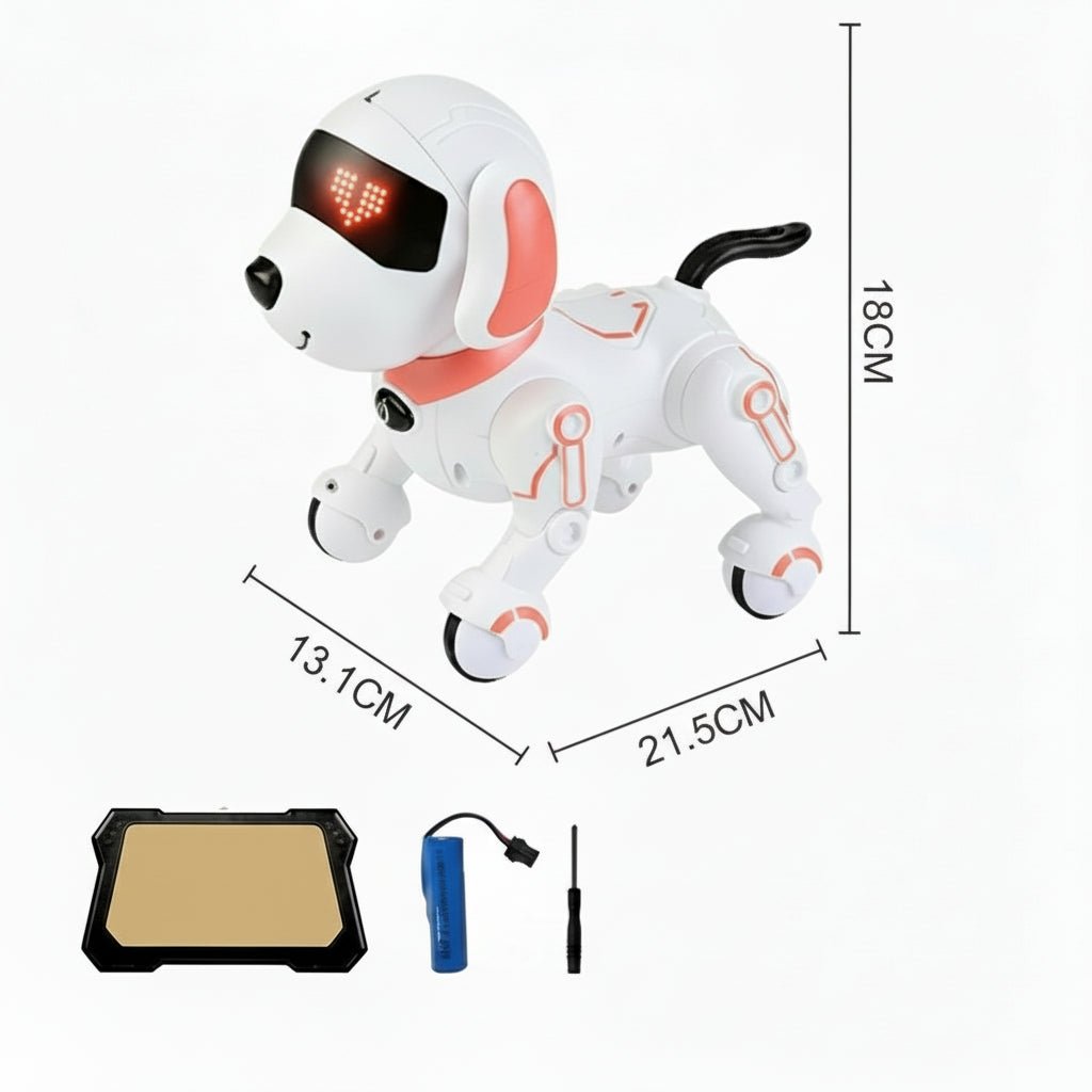 Perro robot interactivo NovaPup para niños que responde al tacto y a las órdenes