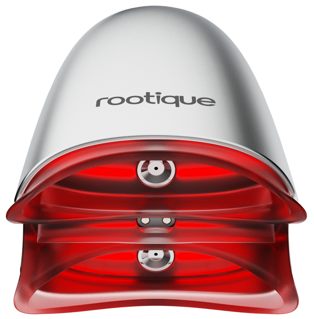 Applicator head with its red light glowing