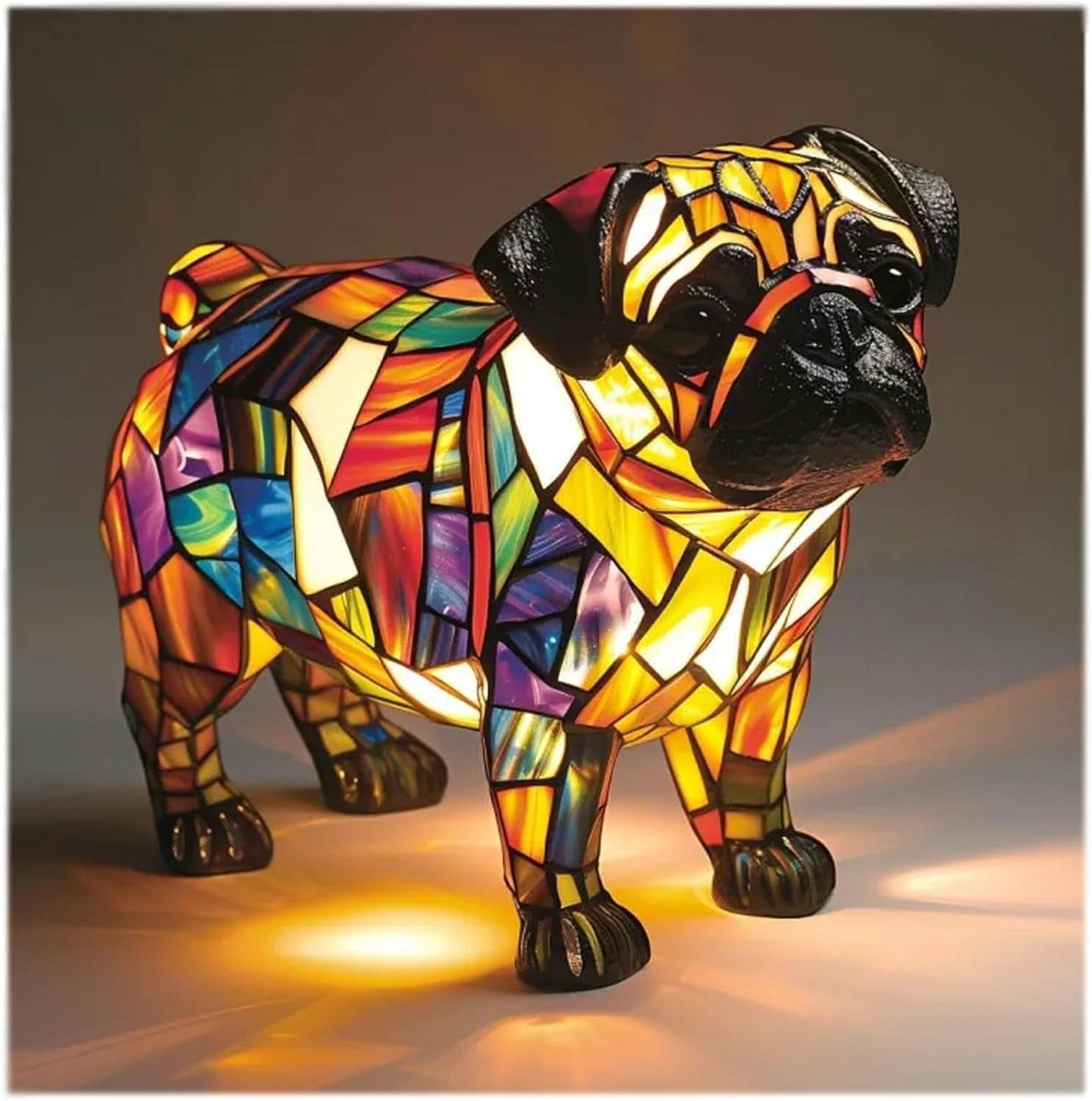 Sanatsal Köpek Irkı LED Gece Lambası, Sıcak Ev Ortamı İçin