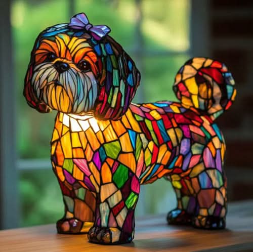 Sanatsal Köpek Irkı LED Gece Lambası, Sıcak Ev Ortamı İçin