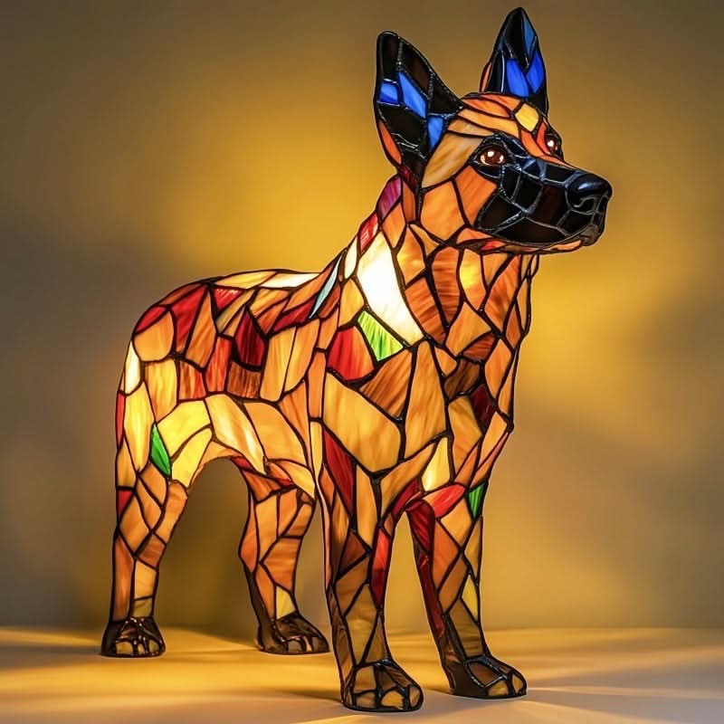 Sanatsal Köpek Irkı LED Gece Lambası, Sıcak Ev Ortamı İçin