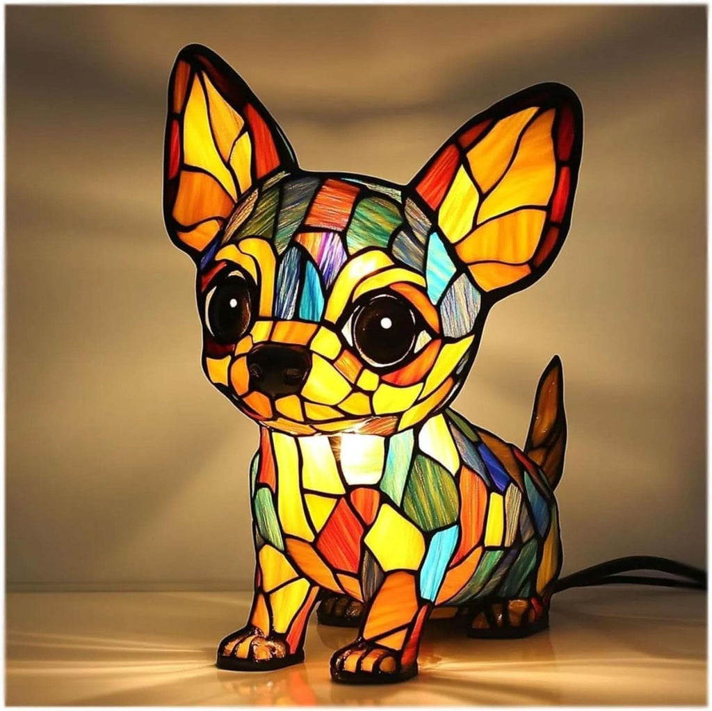 Sanatsal Köpek Irkı LED Gece Lambası, Sıcak Ev Ortamı İçin