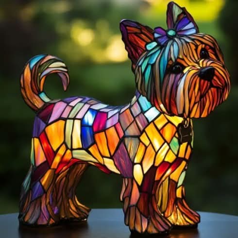 Sanatsal Köpek Irkı LED Gece Lambası, Sıcak Ev Ortamı İçin