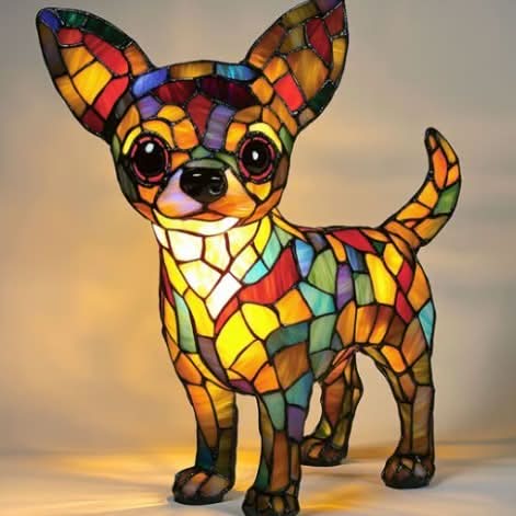 Sanatsal Köpek Irkı LED Gece Lambası, Sıcak Ev Ortamı İçin