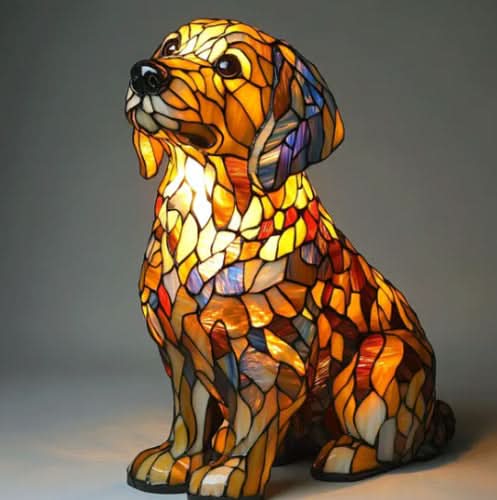 Sanatsal Köpek Irkı LED Gece Lambası, Sıcak Ev Ortamı İçin