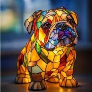 Sanatsal Köpek Irkı LED Gece Lambası, Sıcak Ev Ortamı İçin
