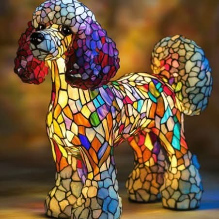 Sanatsal Köpek Irkı LED Gece Lambası, Sıcak Ev Ortamı İçin