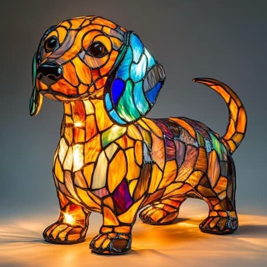Sanatsal Köpek Irkı LED Gece Lambası, Sıcak Ev Ortamı İçin