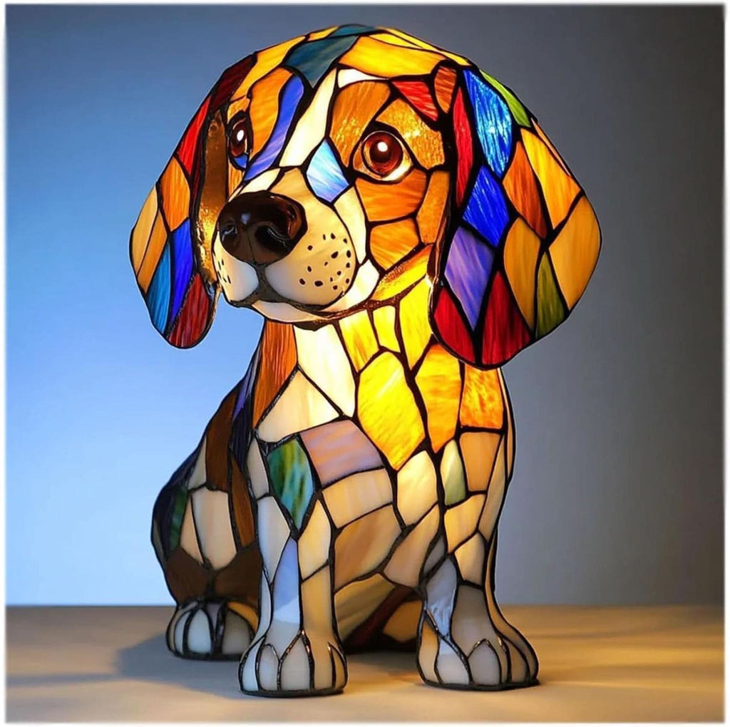 Sanatsal Köpek Irkı LED Gece Lambası, Sıcak Ev Ortamı İçin