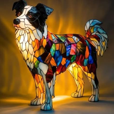 Sanatsal Köpek Irkı LED Gece Lambası, Sıcak Ev Ortamı İçin