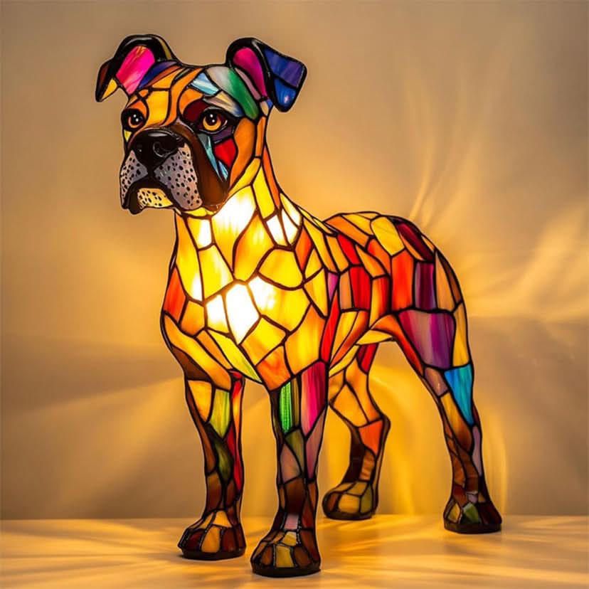 Sanatsal Köpek Irkı LED Gece Lambası, Sıcak Ev Ortamı İçin