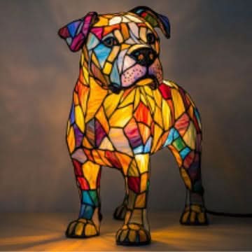 Sanatsal Köpek Irkı LED Gece Lambası, Sıcak Ev Ortamı İçin