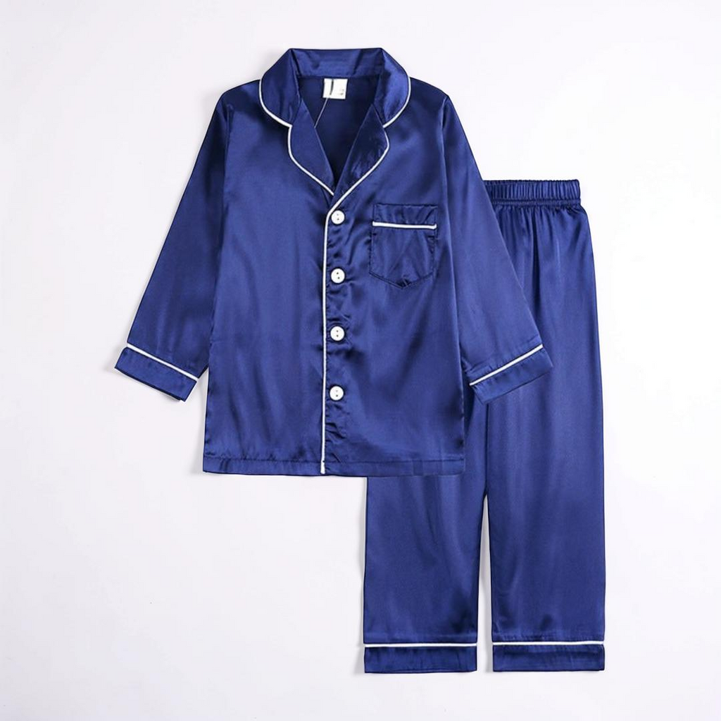 Kids Pajama Set with Button Front Design