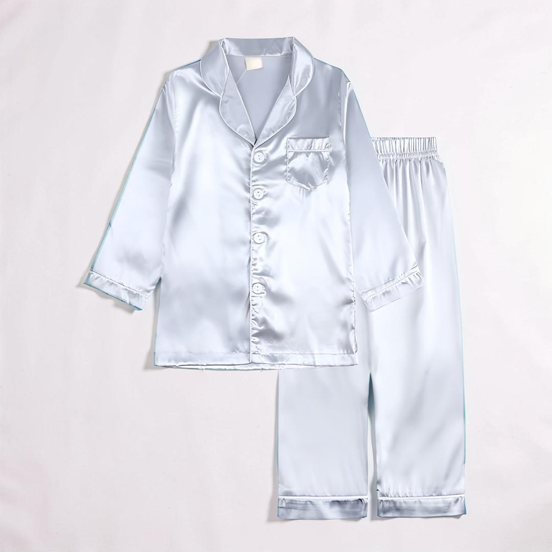 Kids Pajama Set with Button Front Design