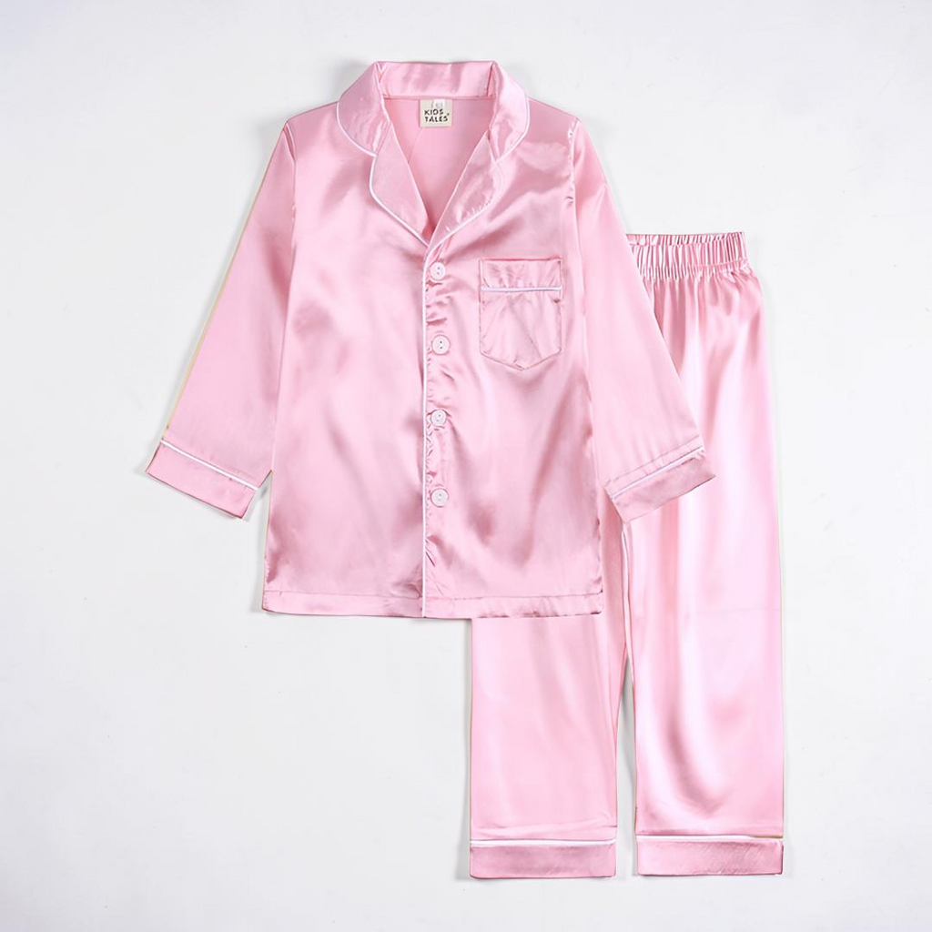 Kids Pajama Set with Button Front Design