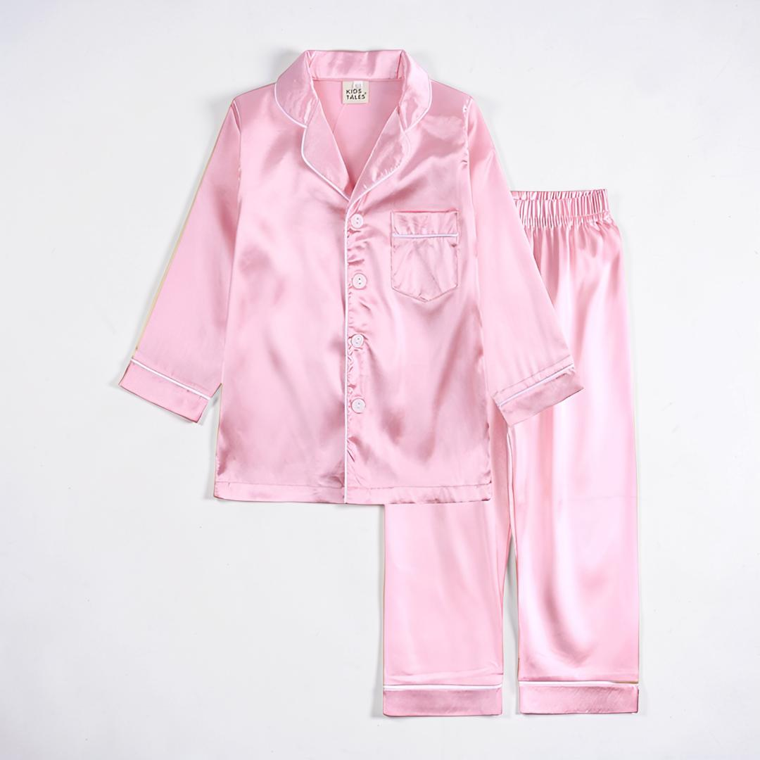 Kids Pajama Set with Button Front Design