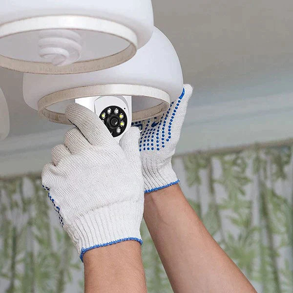 Caméra de sécurité extérieure sans fil WiFi HD avec détection de mouvement intégrée dans une ampoule lumineuse