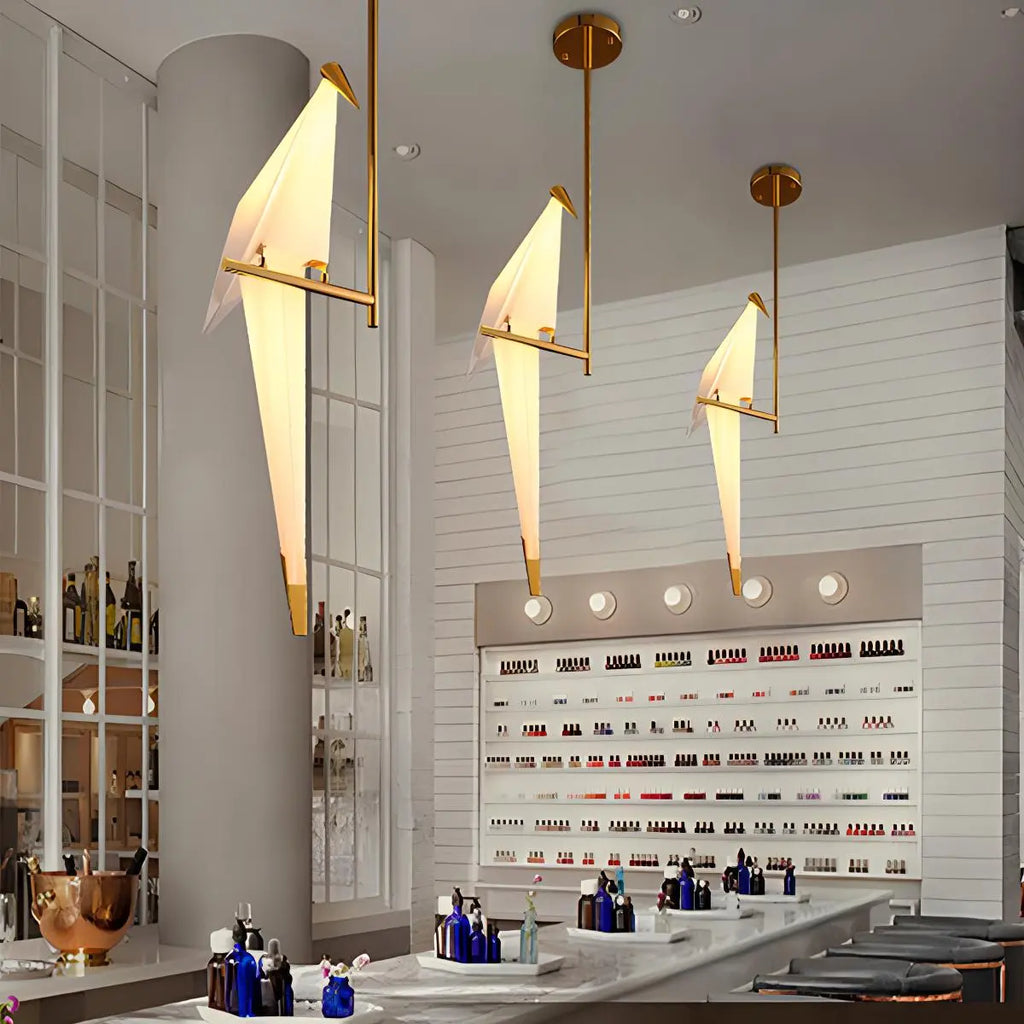 Papierkranich-Vogel-Kronleuchter für Esszimmer - Orntli