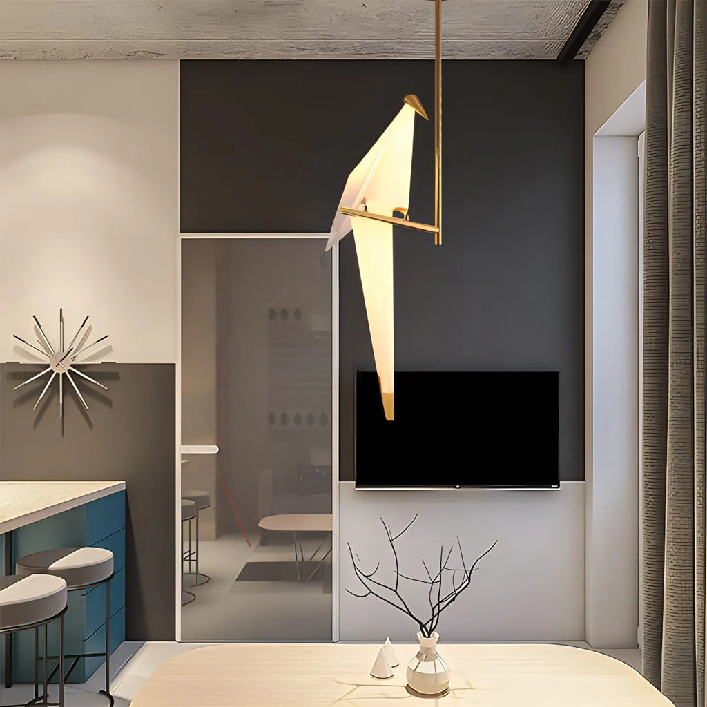 Papierkranich-Vogel-Kronleuchter für Esszimmer - Orntli