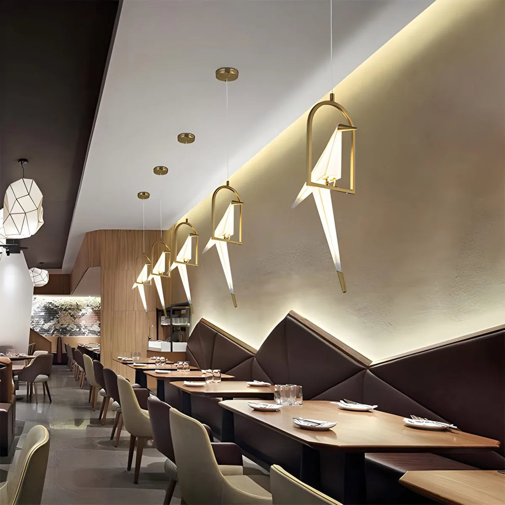 Papierkranich-Vogel-Kronleuchter für Esszimmer - Orntli