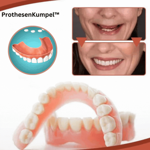 GlowSmile 生物相容性硅胶义齿套装，舒适无痛，自然微笑