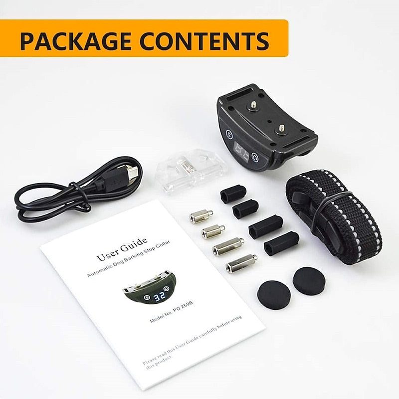 بارك كنترول ماكس - طوق مقاوم للماء مضاد للنباح قابل للتعديل مع 3 أوضاع