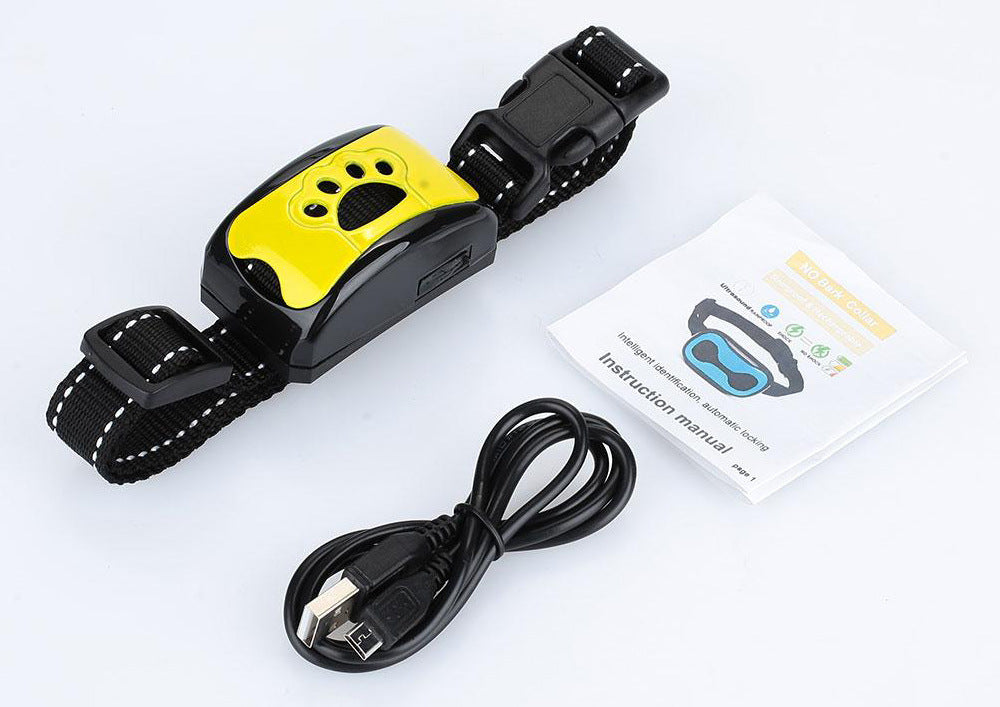 Pawfey Wiederaufladbares Anti-Bell-Halsband – Duale Ultraschall- und Schockmodi