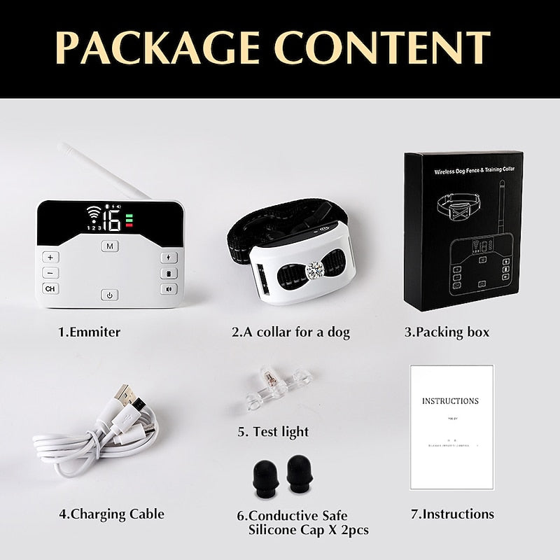 2-In-1 Wireless Dog Fence And Outdoor Training Collar