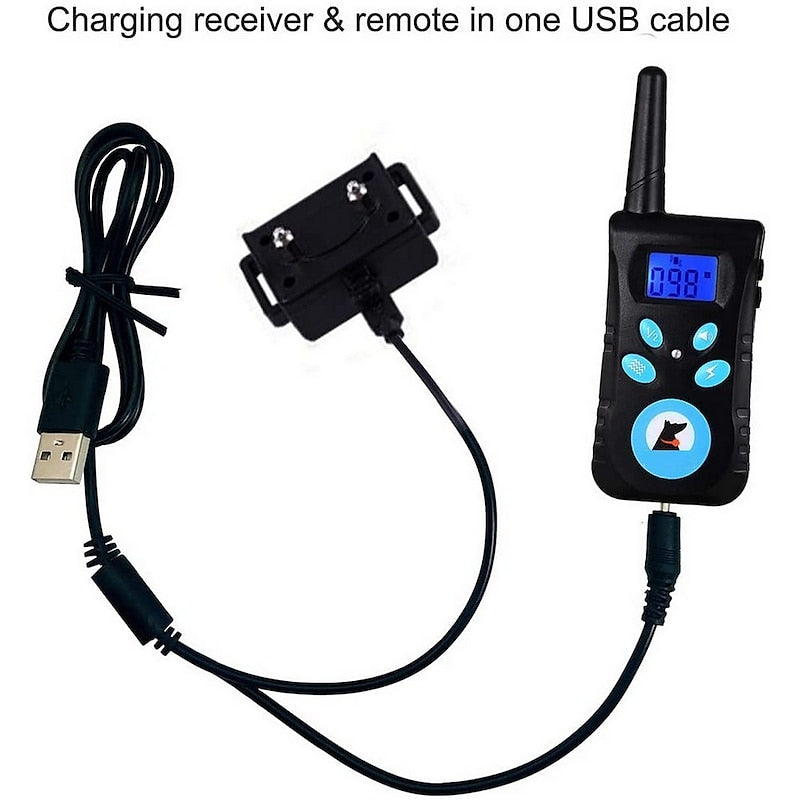 طوق تلقائي مضاد للنباح وتدريب عن بُعد 2 في 1