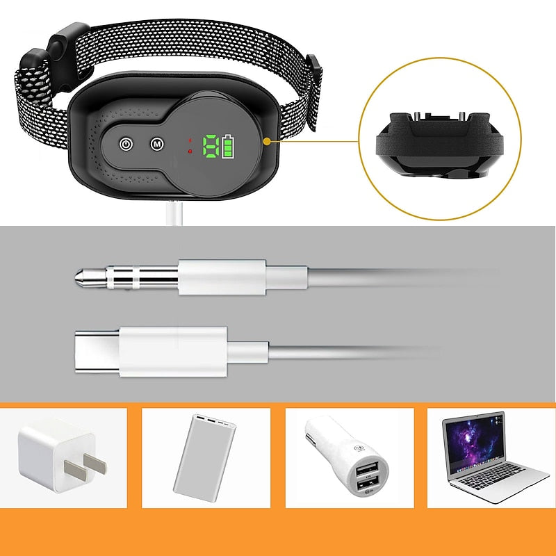 Collier anti-aboiement pour chien - Étanche et identification intelligente