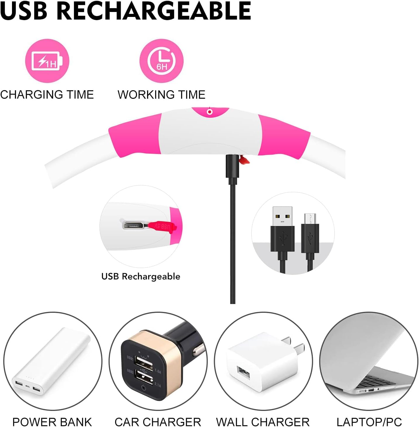 طوق كلب LED، أطواق كلاب، طوق قابل لإعادة الشحن للتمشية الليلية اللامعة