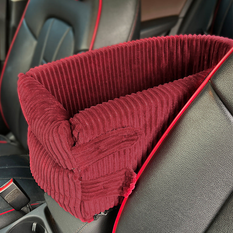 Plüsch-Autositz aus Cord für Hunde
