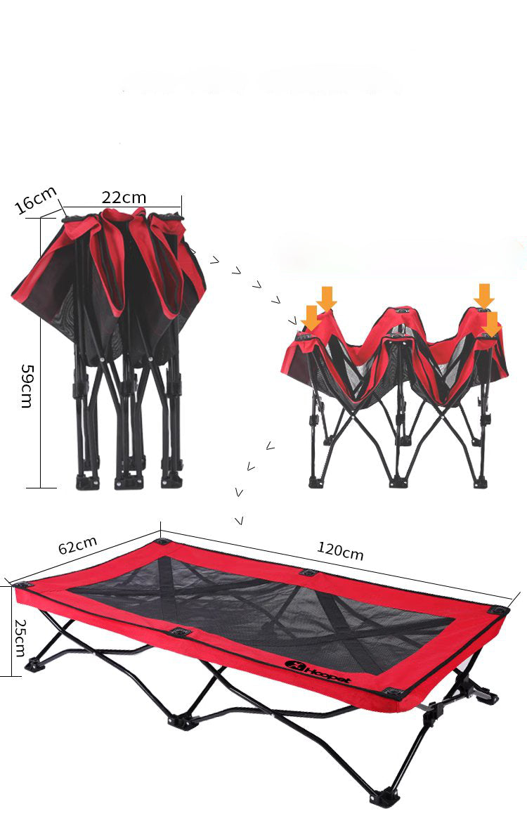 Hochwertiges, erhöhtes Outdoor-Hundebett aus Mesh