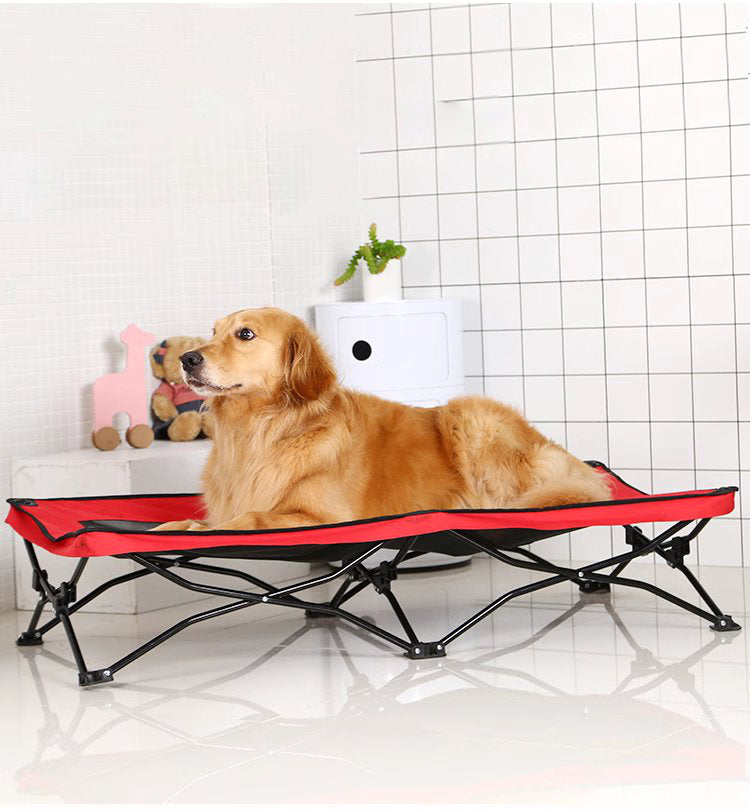 Hochwertiges, erhöhtes Outdoor-Hundebett aus Mesh