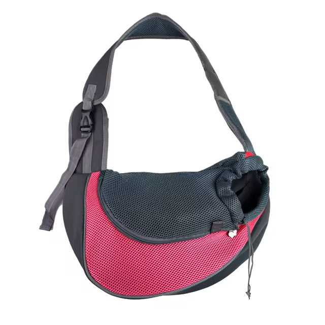 Transportadora tipo sling respirável para pequenos animais com alça de ombro ajustável