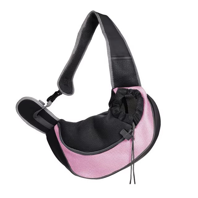 Transportadora tipo sling respirável para pequenos animais com alça de ombro ajustável