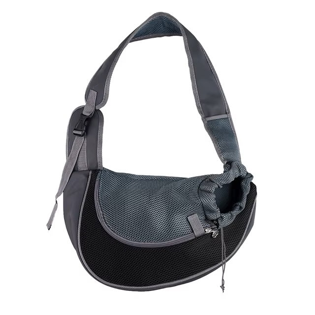 Transportadora tipo sling respirável para pequenos animais com alça de ombro ajustável