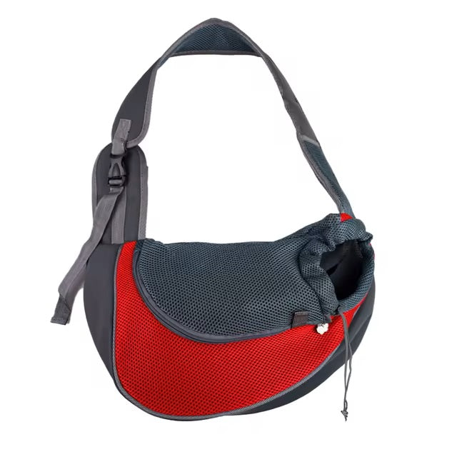 Transportadora tipo sling respirável para pequenos animais com alça de ombro ajustável