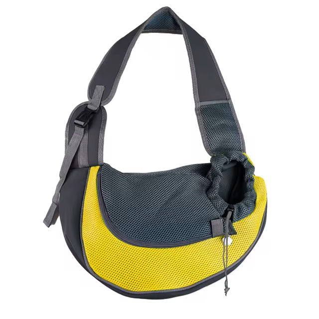 Transportadora tipo sling respirável para pequenos animais com alça de ombro ajustável