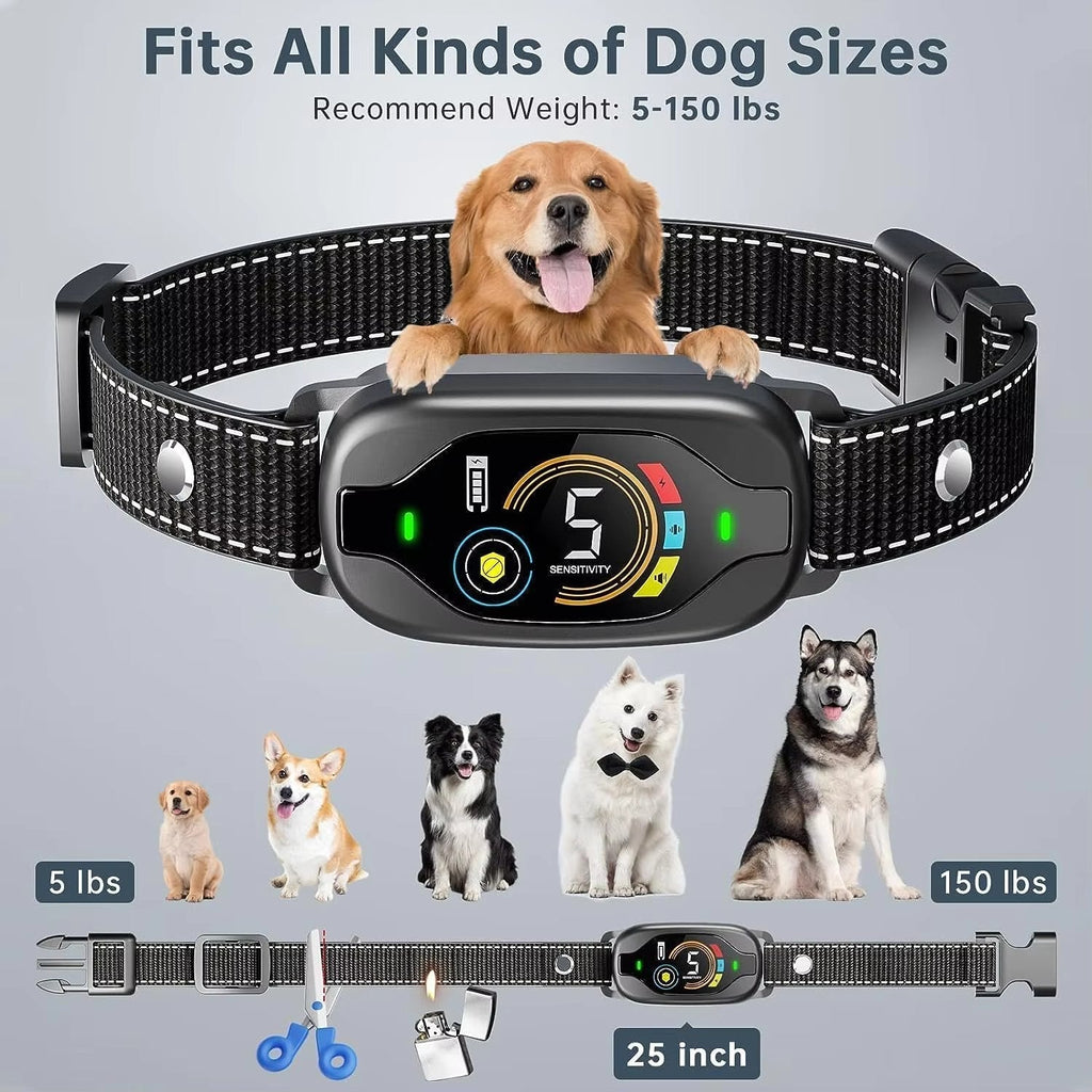 Anti-Bell-Hundehalsband mit intelligenter Schutzfunktion und mehrstufiger Empfindlichkeit