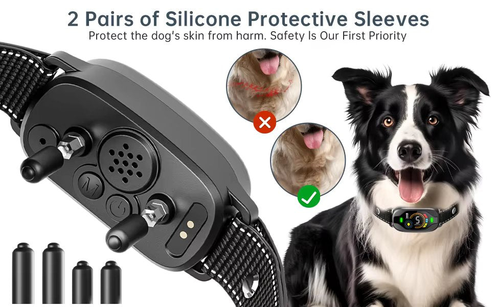 Anti-Bell-Hundehalsband mit intelligenter Schutzfunktion und mehrstufiger Empfindlichkeit