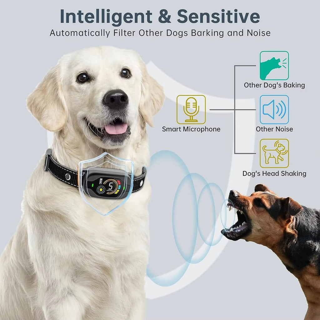 Anti-Bell-Hundehalsband mit intelligenter Schutzfunktion und mehrstufiger Empfindlichkeit