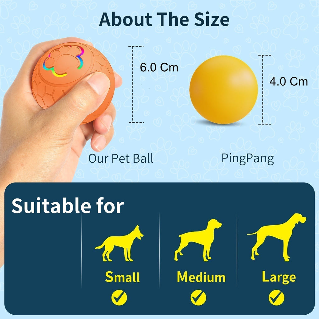 Interaktiver Smart-Spielball für Haustiere mit LED
