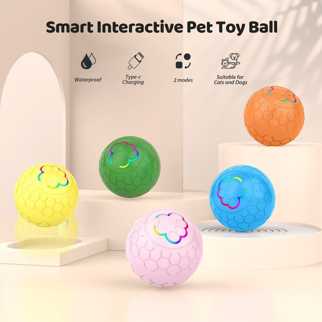 Interaktiver Smart-Spielball für Haustiere mit LED